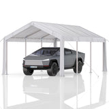 Garvee Heavy Duty 13x20 ft Carport with Reinforced Frame, UV-Resistant Waterproof PE, Large Space, Easy Setup, Portable Garage for Full-Size Pickup & Boats - white