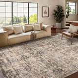 Garvee 9x12 Area Rugs for Living Room Washable, Soft Vintage Large Bedroom Rugs Boho Farmhouse Low Pile Non-Slip Indoor Carpet Rugs for Bedroom Dining Room (Brown, 9'x12') - Brown