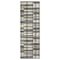 Garvee Modern Hallway Rugs 2x6 Washable Plaid Accent Carpet with Non-Slip Backing, Stain-Resistant Low Pile Indoor Mat, Farmhouse Floor Cover for Laundry, Bedroom