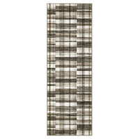 Garvee Modern Hallway Rugs 2x6 Washable Plaid Accent Carpet with Non-Slip Backing, Stain-Resistant Low Pile Indoor Mat, Farmhouse Floor Cover for Laundry, Bedroom