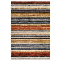 Garvee Large Living Room Rug 10x13 Washable Modern Strip Area Rug with Non-Slip Backing, Stain-Resistant Contemporary Floor Cover, Soft Low Pile Accent Carpet for Bedroom, Colorful