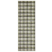 Garvee Tartan Plaid Washable Rugs Non Slip Kitchen Runner 2'x10' Greyish Green for Entryway Bathroom Bedroom