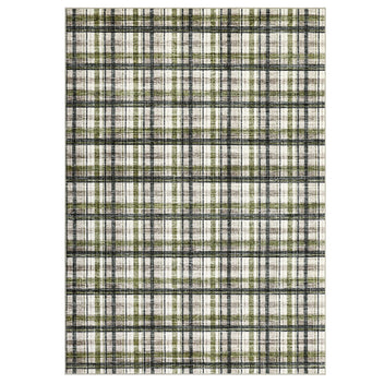 Garvee Green & Taupe 10x13 Area Rug for Living Room Washable Rugs Farmhouse Bedroom Rug large Rug Non Slip Modern Plaid Throw Rugs for Dining Room Stain Resistant Carpet for Office Classroom