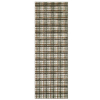 Garvee Green & Coffee 2x6 Washable Runners for Hallways Rug Modern Bathroom Rugs Non Slip Kitchen Rugs Farmhouse Low Pile Entryway Rug Soft Stain Resistant Carpet for Laundry Hallway Bedside