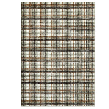 Garvee Green & Coffee Large Area Rug 10x13 Rug for Living Room Modern Washable Rugs Non Slip Soft Low Pile Throw Rugs Stain Resistant Carpet for Bedroom Office Dining Room Nursery