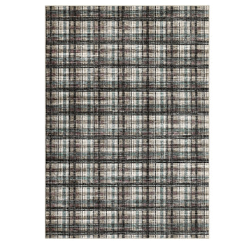 Garvee Teal & Brown 5x7 Washable Area Rugs for Living Room Modern Bedroom Rug Large Area Rug Non Slip Throw Rugs Soft Low Pile Stain Resistant Carpet for Dining Room Nursery Rug