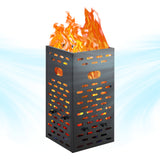 Garvee 30 Inch 63 Gallon Burn Barrel for Burning Trash, Heavy Duty Garden Waste Incinerator, Ultra Thick Outdoor Burn Cage for Paper, Leaf, Yard Debris and Cardboard, Black - Black