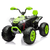 Garvee Ride - P Series: 24V 2-Seater Ride On ATV for Kids - 4-Wheel Battery Powered, High/Low Speed Modes, LED Lights, Music & Horn, Durable Wear-Resistant Wheels, Safe Non-Toxic Material, Outdoor Adventure - Green - Green