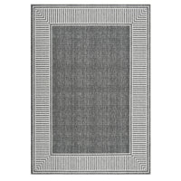 Garvee Bordered Grey 9x12 Modern Area Rug Washable Large Living Room Rug with Rubber Backing Throw Carpet for Bedroom Dining Room
