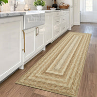 Garvee 2x6 Washable Non Slip Runner Rug, Imitation Braided Hallway Carpet, Stain Resistant Easy Clean Entry Mat, Vintage Farmhouse Throw Rug for Kitchen Corridor, Bedroom, Laundry Room, Office