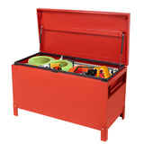Garvee Jobsite Tool Box, Jobsite Tool Chest Storage Cabinet Industrial Grade, Aluminum, Burgundy Red, 48x24 Inch - Red