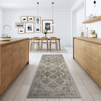 Garvee Persian Red-Brown 2x6 Runner Rug Vintage Irregular Pattern Non Skid Washable Ultra-Thin Long Carpet for Indoor Bedroom Entryway Office Kitchen