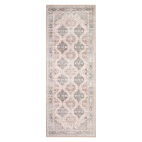 Garvee Persian Beige 2x6 Runner Rug Vintage Irregular Pattern Non Skid Washable Ultra-Thin Long Carpet for Indoor Bedroom Entryway Office Kitchen