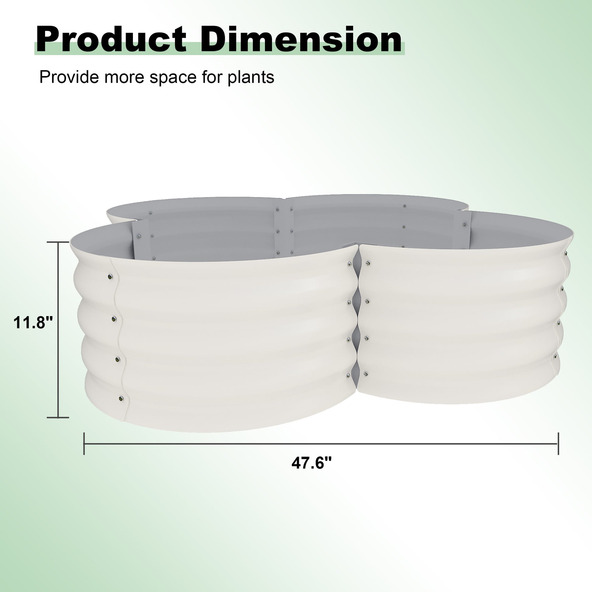 Garvee 2-Pack Galvanized Raised Garden Beds, 4' × 4' × 1' Metal Planter Boxes with Open Base, White