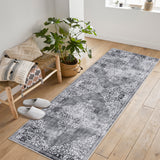 Garvee Washable Area Rugs Stain Resistant Carpet for Living Room Bedroom Kitchen Bathroom, 2'x6', Grey - Gray