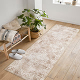 Garvee Washable Area Rugs Stain Resistant Carpet With Non Slip Backing For Living Room Bedroom Kitchen Bathroom, 2'x6', Beige - Beige