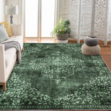 Garvee Washable Area Rugs Stain Resistant Carpet With Non Slip Backing For Living Room Bedroom Kitchen Bathroom, 10'x13', Green - Green