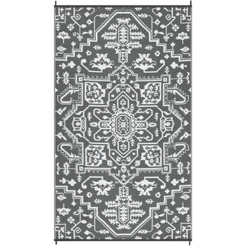 Garvee Outdoor Reversible Rug 8x10 Waterproof UV Resistant Plastic Straw Patio Deck Balcony Camping Picnic Mat