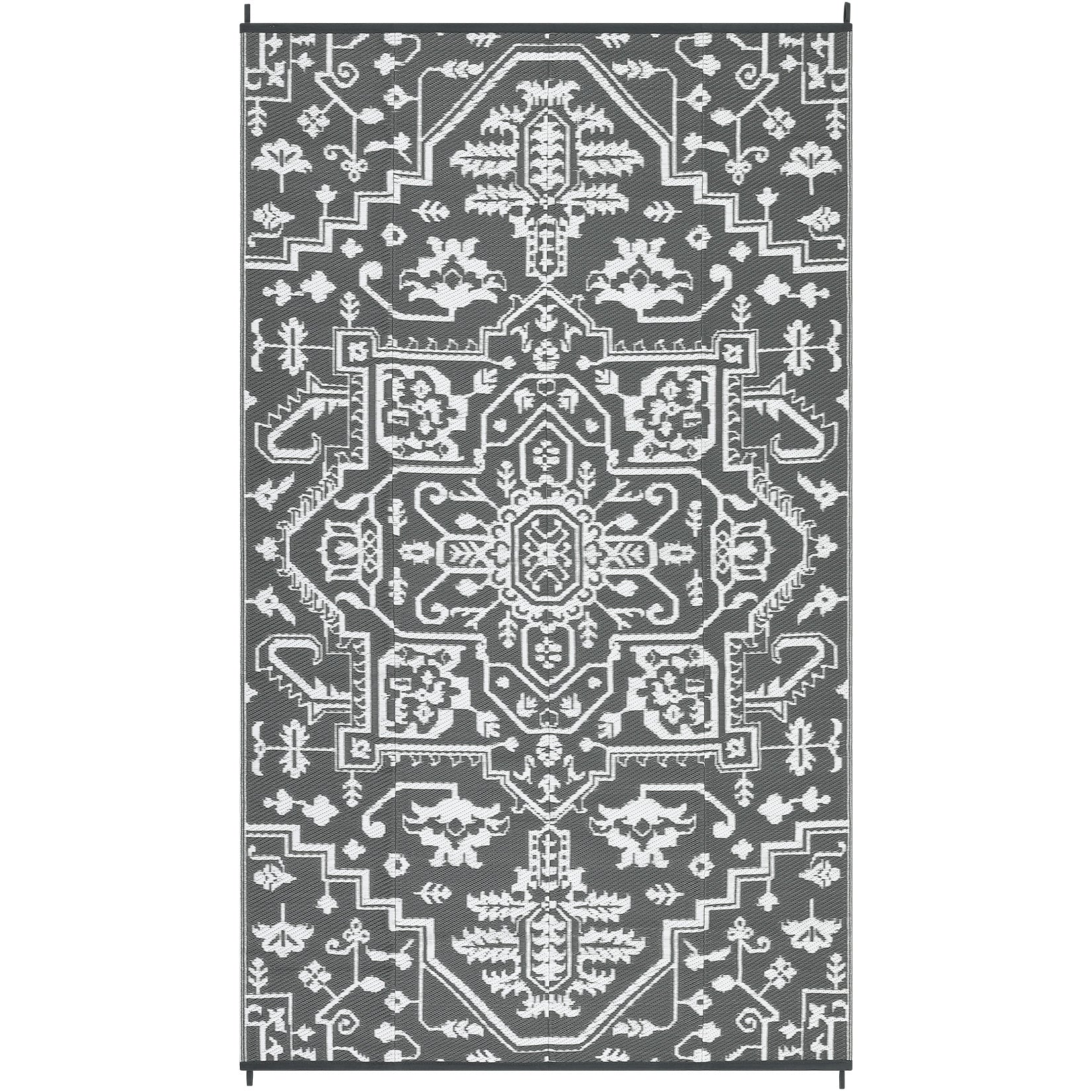 Garvee Outdoor Reversible Rug 8x10 Waterproof UV Resistant Plastic Straw Patio Deck Balcony Camping Picnic Mat