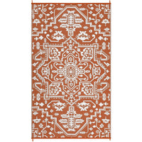 Garvee Large Outdoor Rug 10x20 Waterproof Reversible Plastic Straw Rug for Patio, RV, Picnic, Backyard, Brick Red & White