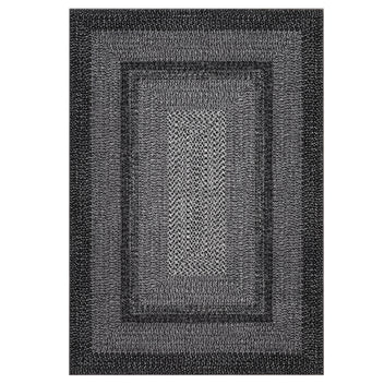 Garvee Bordered Black 6x9 Area Rug for Living Room,Vintage Area Rug for Bedroom Indoor Braided Printed Large Rug Soft Non Shedding Stain Carpet for Dining Room
