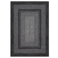 Garvee Bordered Black 6x9 Area Rug for Living Room,Vintage Area Rug for Bedroom Indoor Braided Printed Large Rug Soft Non Shedding Stain Carpet for Dining Room