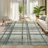 Garvee 8x10 Modern Living Room Rugs, Soft Non Slip Geometric Area Rug for Bedroom, Washable Low Pile Large Under Table Dining RoomCarpet, Accent Textured Floor Cover Playroom Nursery, Light Green - Light Green