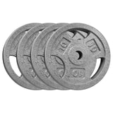 Garvee Cast Iron Weight Plates Set 1 in, 2.5 LBS to 25 LBS, Home Gym Strength Training, Black
