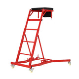 Garvee Adjustable High-Top Automotive Creeper Seat - 400 lbs Capacity Mechanic Work Seat, 49" to 69" Extendable Design with Locking Wheels and Tool Tray for Under-Hood and Engine Repairs, Trucks, and Garage Use, Red - Red