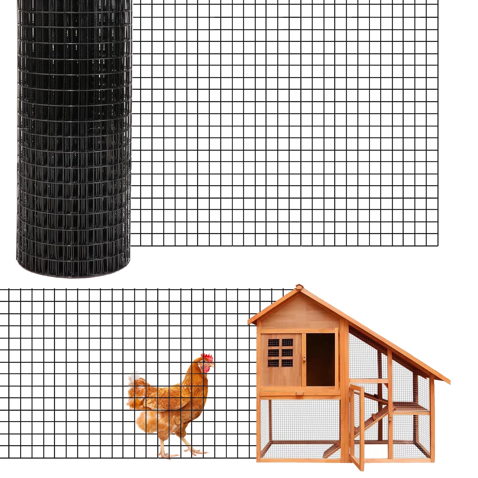 GARVEE 3'x50' 19-Gauge Hex Mesh Fence - Galvanized , Rust-Resistant for Chicken Coops & Gardens (Smooth Edges)