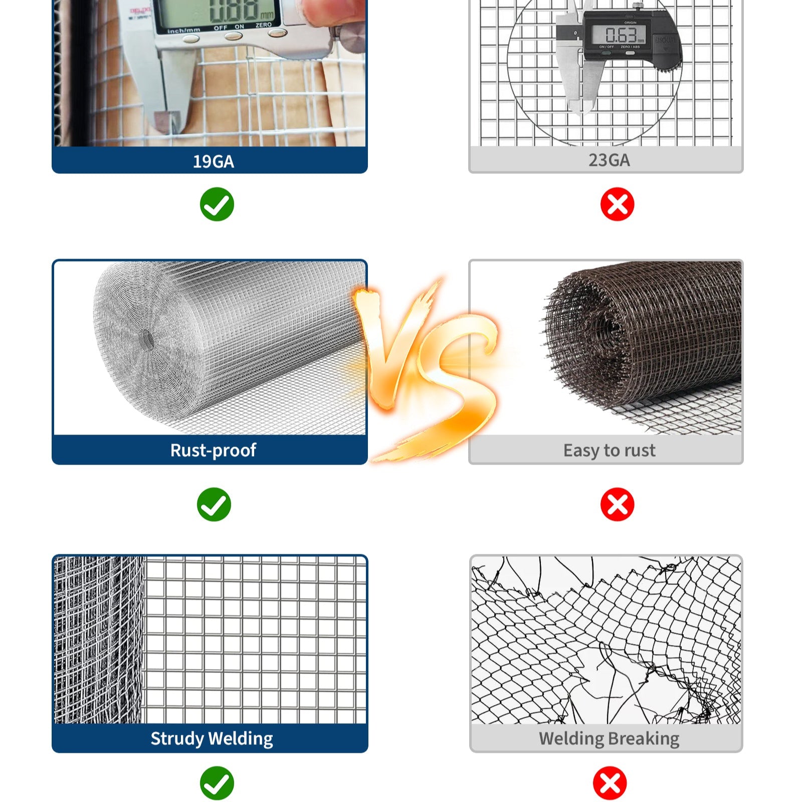GARVEE 1/2" Hex Wire Mesh - 4'x50' Galvanized Steel Roll, Rust-Resistant Fencing for Chicken Coops & Gardens (Small Animal Barrier)