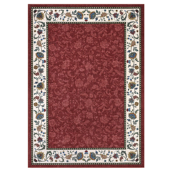 Garvee 10x13 Area Rugs Washable Vintage Floral Print Soft Non Slip Carpet for Living Room Bedroom Dining Room Red