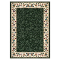 Garvee Floral 8x10 Green Rugs Washable Soft Bedroom Area Rug Retro Accent Large Under Table Carpet for Dining Room Low Pile Stain Resistant Floor Cover for Home Office
