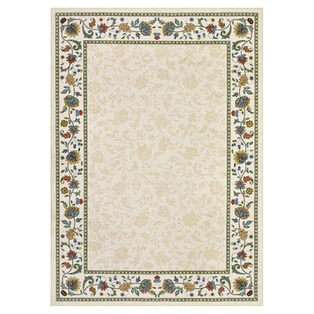 Garvee Area Rug 8x10 Washable Non Slip Floral Carpet Soft Low Pile Polyester TPR Backing Living Room Dining Office