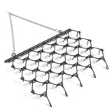 Garvee Heavy Duty Drag Harrow 5x4.5 Ft, 3/8 Inch Tines for ATV, UTVs, Lawn Tractors Leveling, Grading, Pastures, Breaking Up Soil,Black - Black