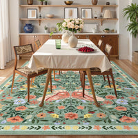 Garvee Washable Farmhouse Rug Non-Slip Floral Butterfly Bedroom Carpet, Stain-Resistant Ultra-Soft Low Pile Floor Rug, Easy Cleaning Foldable Indoor Mat for Living Room, Kitchen, Office