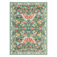 Garvee Washable Farmhouse Rug Non-Slip Floral Butterfly Bedroom Carpet, Stain-Resistant Ultra-Soft Low Pile Floor Rug, Easy Cleaning Foldable Indoor Mat for Living Room, Kitchen, Office