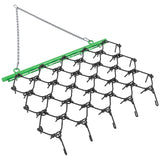Garvee Heavy Duty Drag Harrow 5x4.5 FT 3/8" Tines Durable Steel Adjustable Drawbar for ATV UTV Lawn Tractors Soil Leveling Grading Pastures - Green