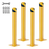 Garvee Heavy Duty Steel Safety Bollards 42 In, Removable Parking Bollards for Warehouse, Garage, Parking Lot, Reflective Tape, 4.5 In Diameter, Steel, Yellow