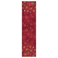 Garvee Christmas Snowflake Red 2x8 Feet Washable Foldable Non-Slip Rug (Low Pile), Pet & Child Friendly Carpet for Living Room, Bedroom Holiday Decoration