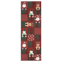 Garvee Christmas Runner Rug 2x6 Non Slip Washable Low Pile Stain Resistant Polyester Checkered Santa Claus Xmas Winter Holiday Kitchen Hallway Bedroom