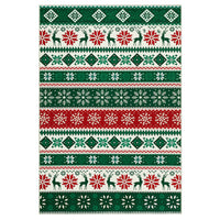 Garvee Christmas Rug 5x7 Reindeer Print Non-Slip Washable Soft Fabric Holiday Decor Living Room Nursery Dining