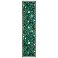 Garvee Christmas Runner Rug 2x6 Non-Slip Washable Polyester Soft Low Pile Stain Resistant Green for Kitchen Hallway Bedroom