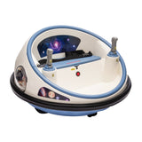 Garvee Ride B Series Kids Electric Bumper Car with Parent Remote Control, 360° Spinning, Music, Safety Belt, White, Toddlers 2-3 Years - White