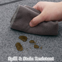 Garvee Indoor Area Rug Weather Resistant Easy to Clean Non Slip Stain Resistant Grey 9x12Ft