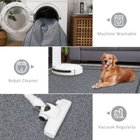 Garvee Indoor Area Rug Weather Resistant Easy to Clean Non Slip Stain Resistant Grey 10x13Ft
