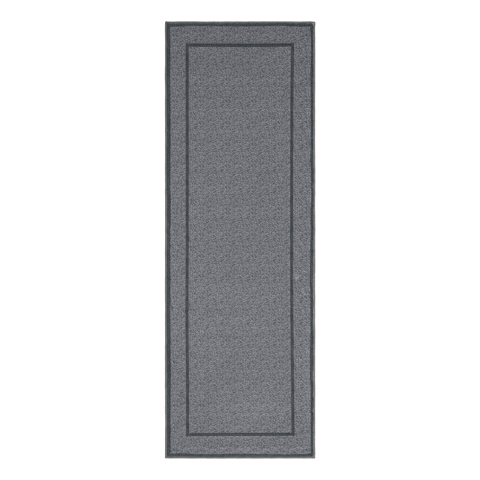 Garvee Indoor Area Rug Weather Resistant Easy to Clean Non Slip Stain Resistant Floor Mat for Dining Room Bedroom Grey 2x6Ft