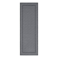 Garvee Indoor Area Rug Weather Resistant Easy to Clean Non Slip Stain Resistant Floor Mat for Dining Room Bedroom Grey 2x6Ft
