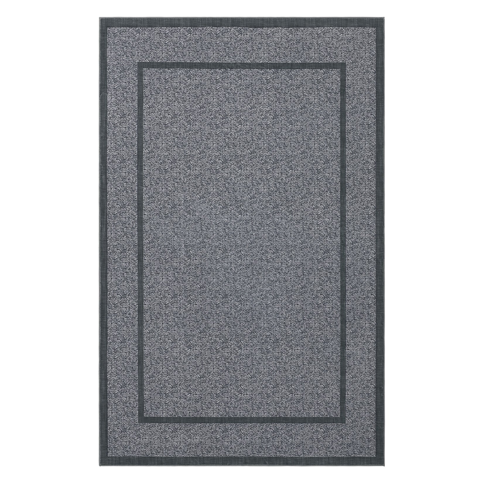 Garvee Indoor Area Rug Weather Resistant Easy to Clean Non Slip Stain Resistant Grey 10x13Ft