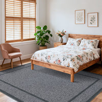 Garvee Indoor Area Rug Weather Resistant Easy to Clean Non Slip Stain Resistant Grey 10x13Ft
